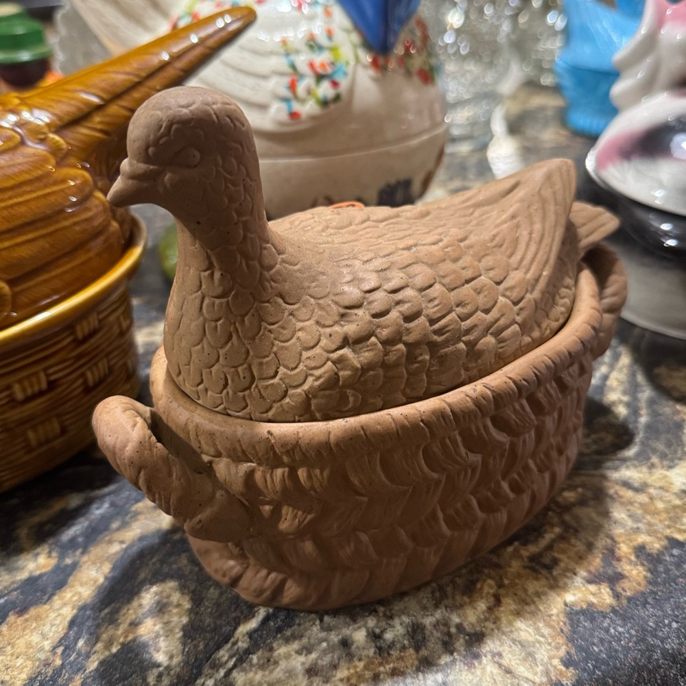 Terracotta Bird Shaped Basket